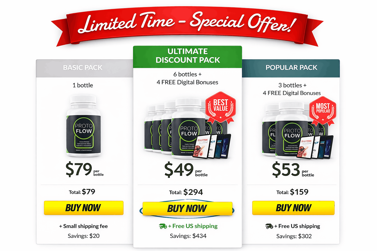 ProtoFlow 6 bottle bundle pricing offer